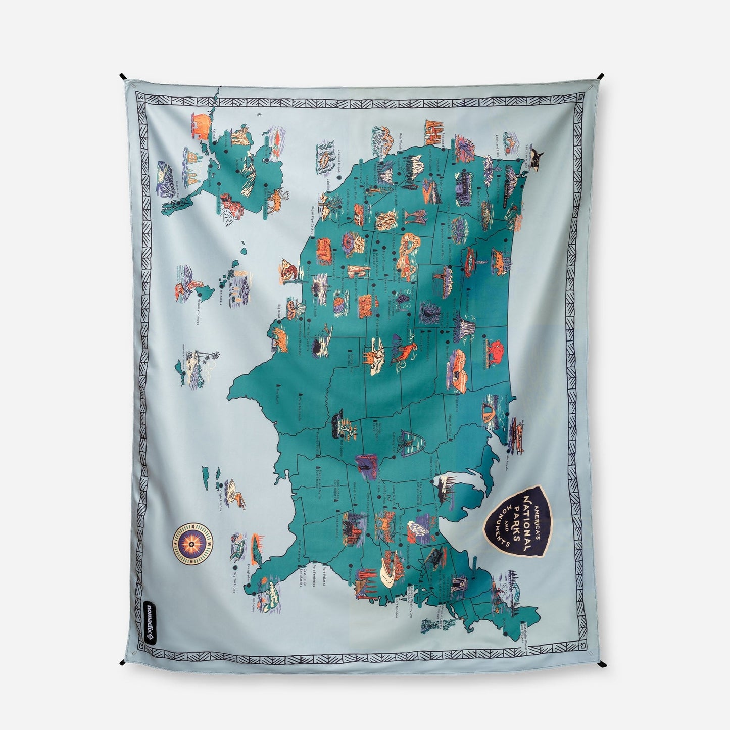 Festival Blanket: National Parks and Monuments Map