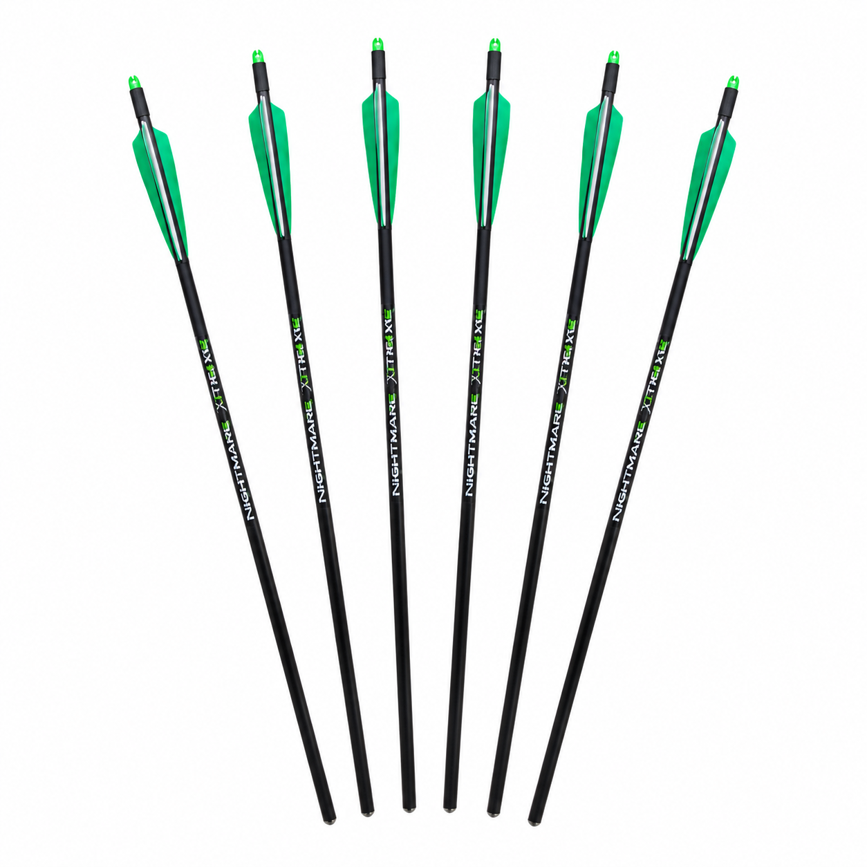 NIGHTMARE XTREME Crossbow Bolts Carbon Half Moon Nocks 12Pcs 20"
