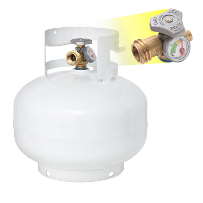 Flame King 11lb Propane Tank Cylinder Squatty with Gauge and Type 1 OPD Valve