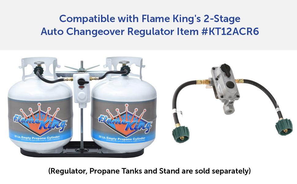 Flame King 12 Inch RV Trailer Propane Tank Pigtail Hose Connector