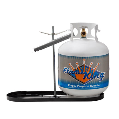 Flame King 20lb Dual Propane Tank Rack for RVs & Trailers