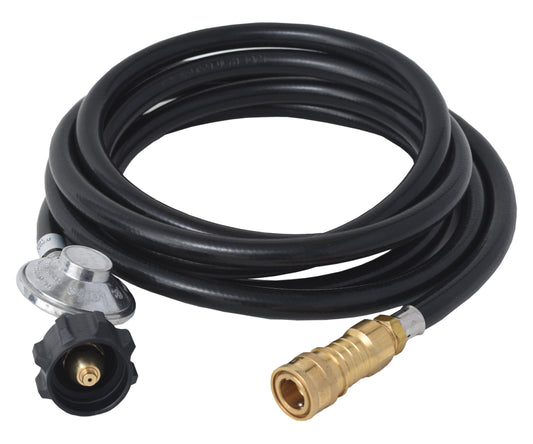 Flame King FK-HTR-QC12FT Propane Gas 3/8" Quick Connect Hose Adapter for Buddy Mr Heaters