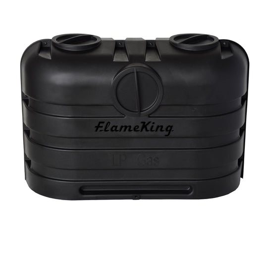 Flame King Dual 20LB LP Propane Tank Light Plastic Heavy Duty Cover RV Trailer Black