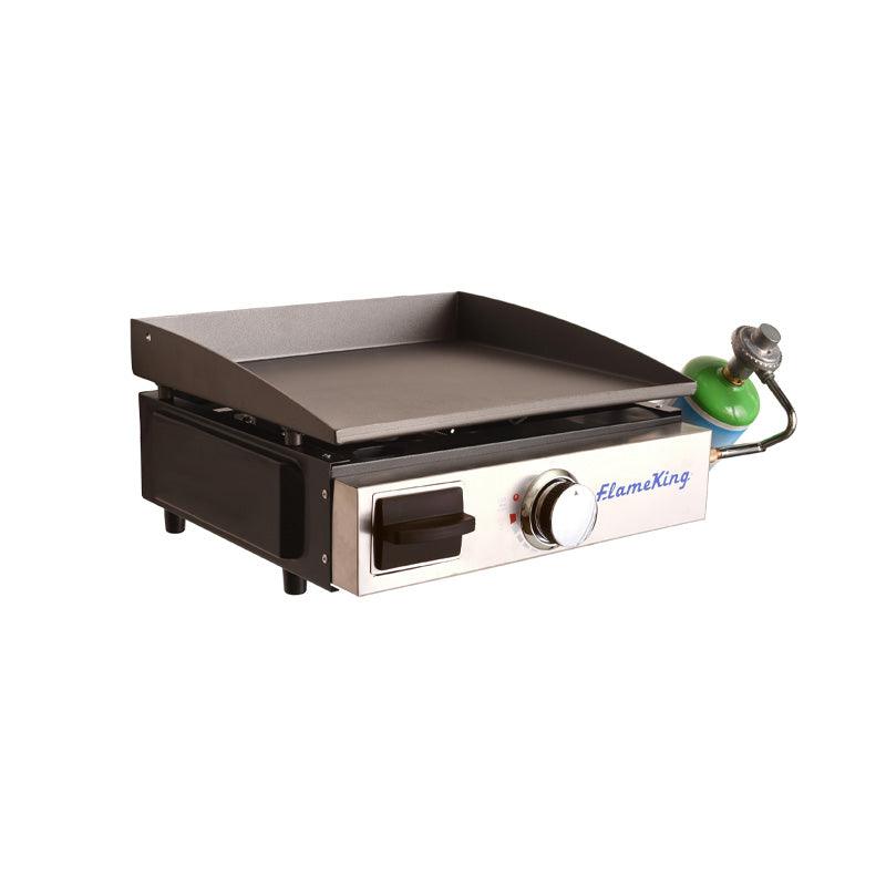 Flame King Flat Top Portable Propane Cast Iron Grill Griddle