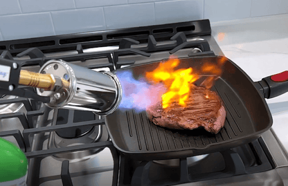 Flame King High Intensity Propane Cooking Searing Torch with Electric Start & Comfort Handle