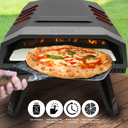 Flame King Outdoor Portable 12-inch Propane Pizza Oven Gas With Stone