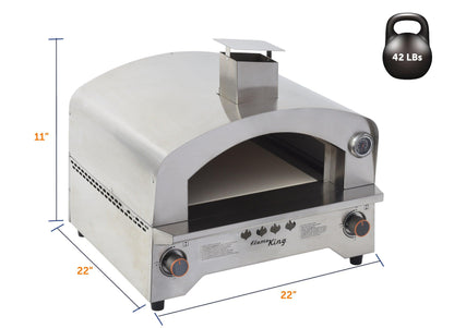 Flame King Outdoor Portable Stainless Steel Propane Pizza Oven Gas With Stone