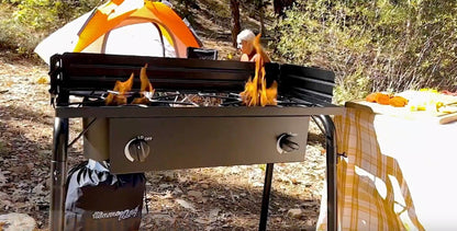 Flame King Outdoor Propane Double Dual Burner Cooker Stove