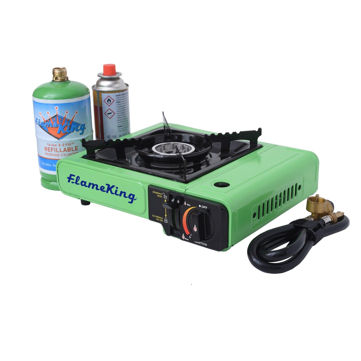 Flame King Portable Butane & Propane Gas Stove with Single Burner