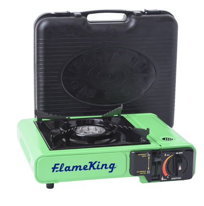 Flame King Portable Butane & Propane Gas Stove with Single Burner