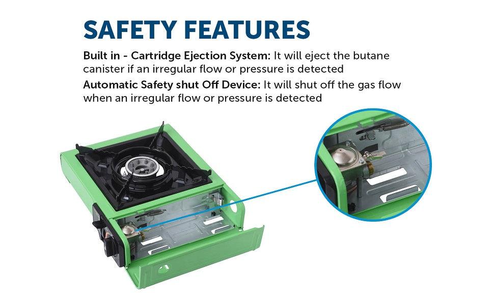 Flame King Portable Butane & Propane Gas Stove with Single Burner