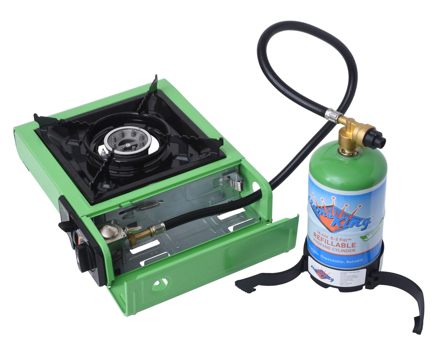 Flame King Portable Butane & Propane Gas Stove with Single Burner