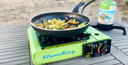 Flame King Portable Butane & Propane Gas Stove with Single Burner