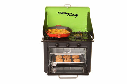 Flame King Portable Camping Oven Stove Combo