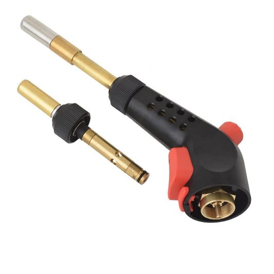 Flame King Propane Gas Blow Torch with Push Button Igniter & 2 Interchangeable Heads