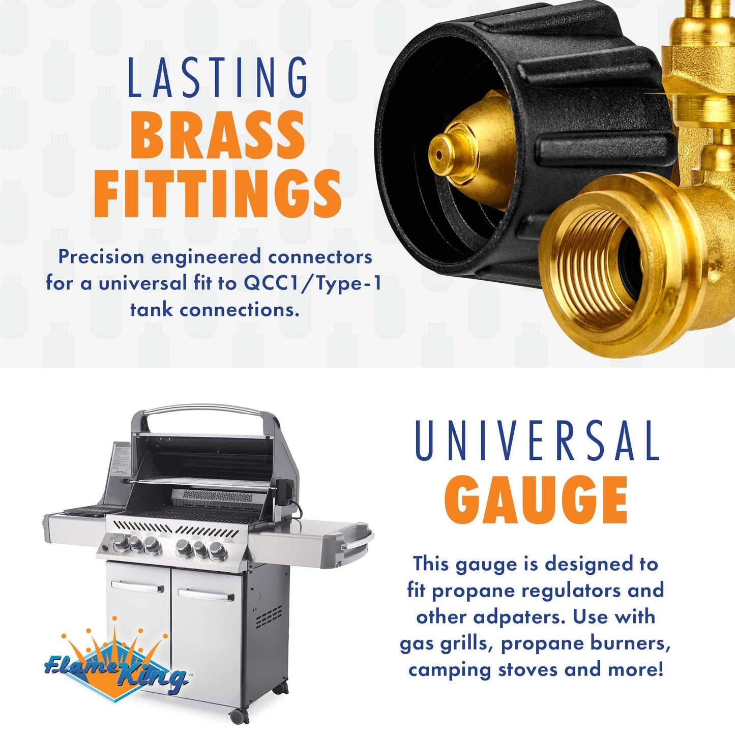 Flame King Propane Gas Level Indicator Check Gauge Meter For Propane Tanks Cylinders