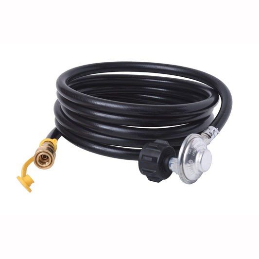 Flame King Propane Regulator Hose with Quick Connect – 12 feet