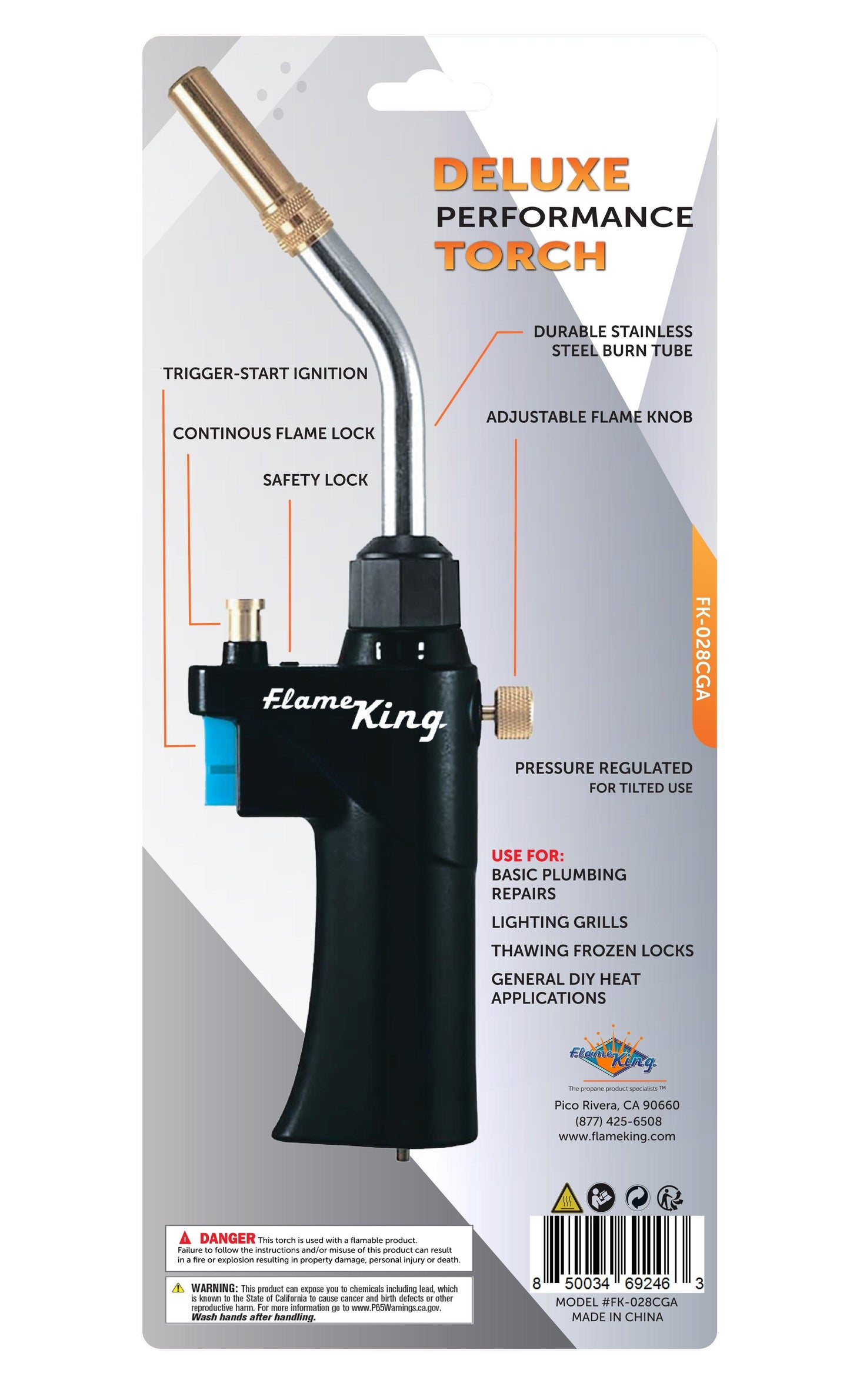 Flame King Propane Torch Webbed Flame Soldering