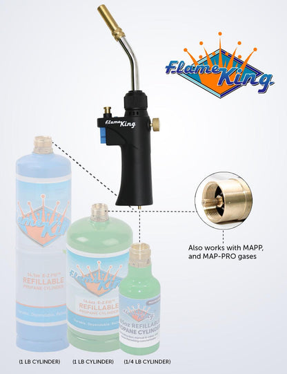 Flame King Propane Torch Webbed Flame Soldering