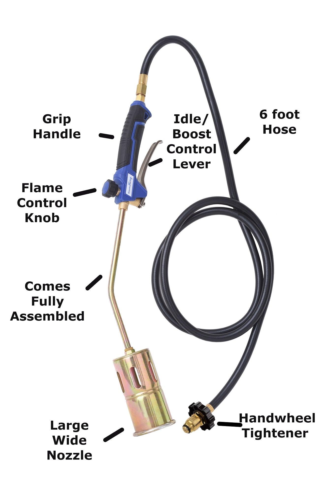 Flame King Propane Torch Weed Burner with Blast Trigger 320,000 BTU