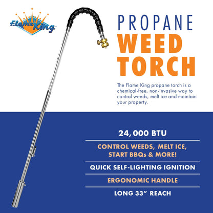 Flame King Propane Torch Weed Burner with Integrated Lighter