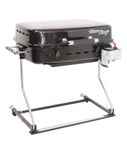 Flame King RV Trailer Mounted Grill BBQ with Carry Bag