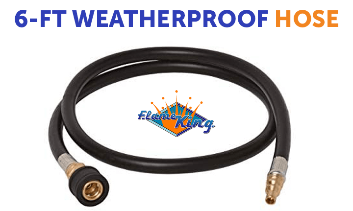 Flame King RV, Van, Trailer, Dual Quick Connect Hose, LP Gas Only, 72 Inch, 1/4 Inch