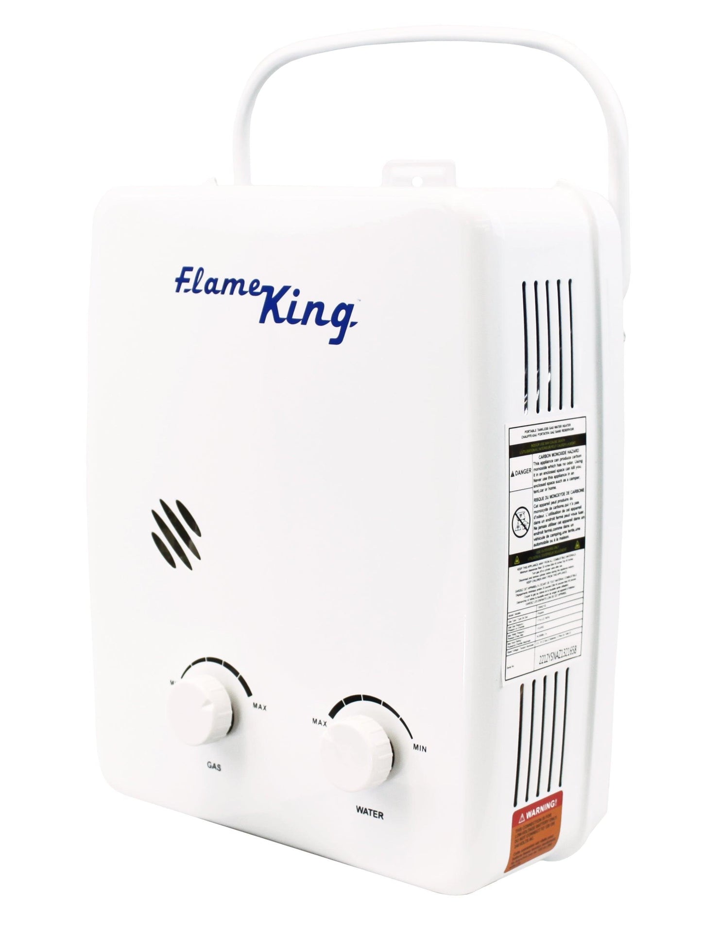 Flame King Tankless Outdoor Portable Camping Hot Shower Propane Gas 5L 1.32GPM Water Heater 34,000 BTU