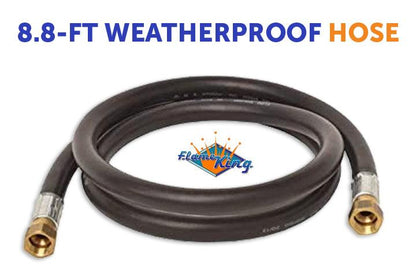 Flame King Thermo Rubber RV Slide Out Hose Assembly, 106 Inch, 3/8 Inch ID, Female to Female, 106 inches