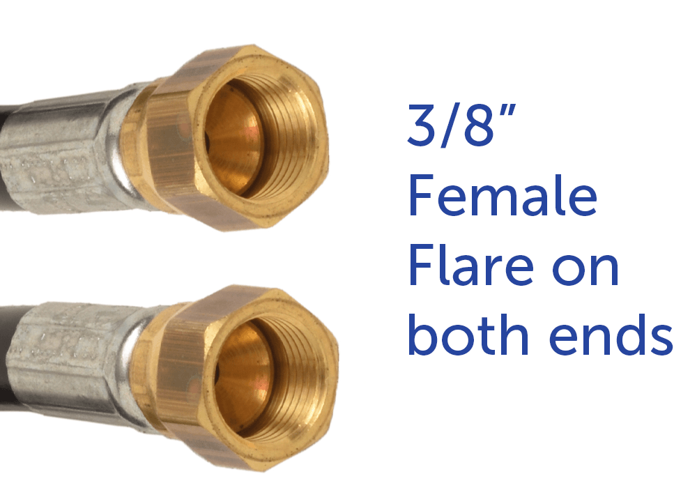 Flame King Thermo Rubber RV Slide Out Hose Assembly, 106 Inch, 3/8 Inch ID, Female to Female, 106 inches