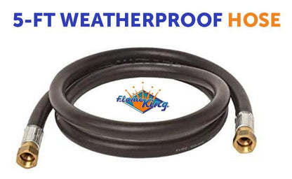 Flame King Thermo Rubber RV Slide Out Hose Assembly, 60 Inch, 3/8 Inch ID, Female to Female