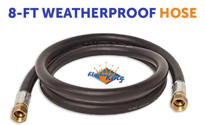 Flame King Thermo Rubber RV Slide Out Hose Assembly, 96 Inch, 3/8 Inch ID, Female to Female