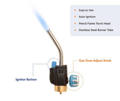 Flame King Trigger Start Lighter Welding Propane Gas Blow Torch Head