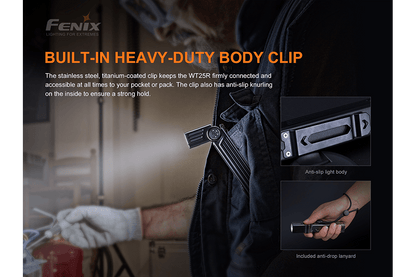 Fenix WT25R Adjustable Head LED Flashlight - 1000 Lumens