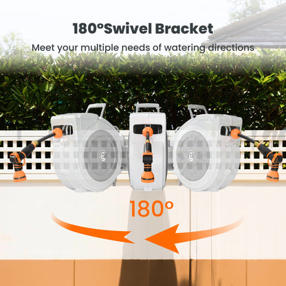 Retractable Garden Hose Reel-1/2 in-65ft