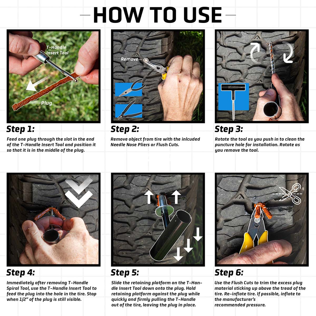 Plug n Play Tire Repair Kit