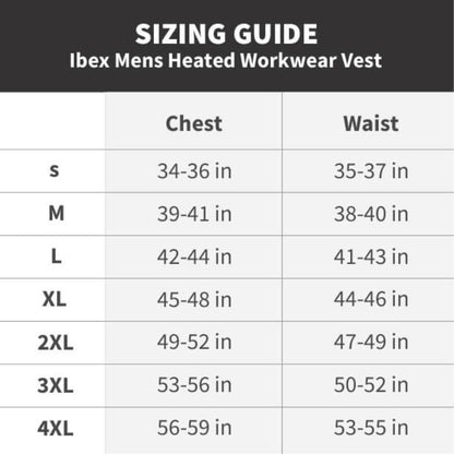 Ibex Mens Heated Workwear Vest