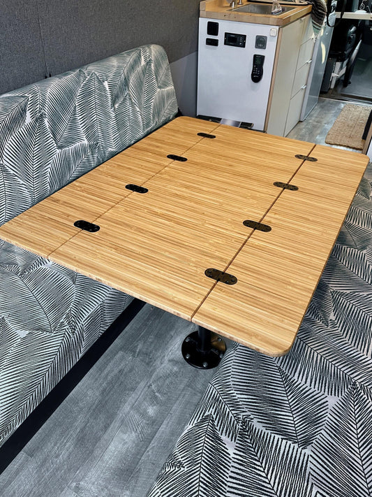 The Horizon Dining Bamboo Table 1/2" Thick For Camper Vans and RVs