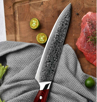 Edge VG10 Damascus Chef Knife with Pakkawood handle