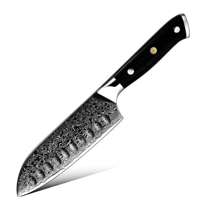 Edge VG10 Damascus Chef knife Santoku Knife with G10 Handle
