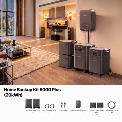 Jackery Whole-Home Backup Kit  5000 Plus (20kWh)
