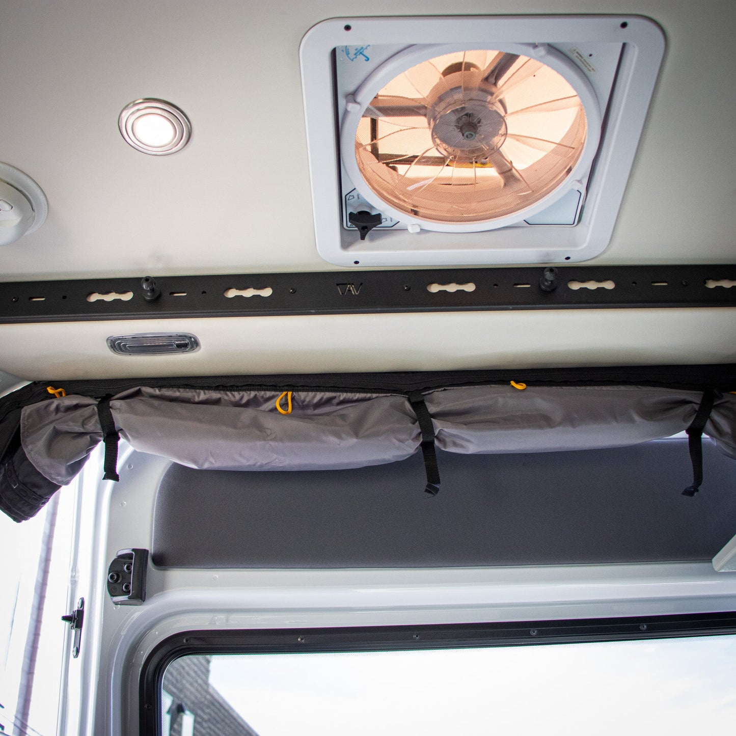 L-Track PRO for Overhead Sliding Door for Storyteller Overland Mode w/Magnetic Mirror