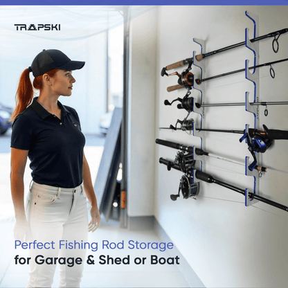 Made in the USA Premium Fishing Rod Racks | Wall or Ceiling or Boat Mounted