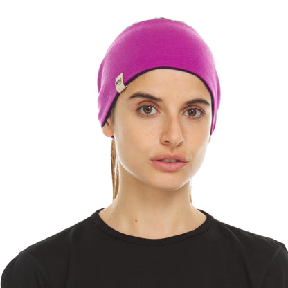 Midweight Reversible Wool Headband  - 100% Merino Wool
