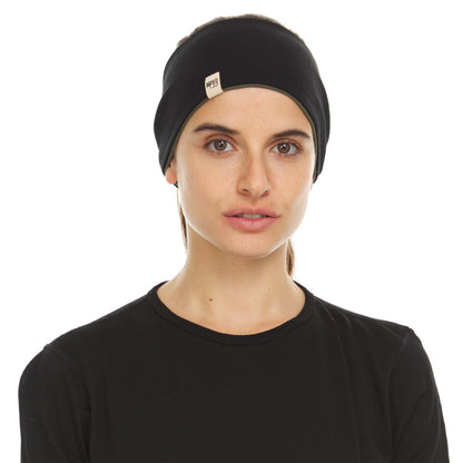 Midweight Reversible Wool Headband  - 100% Merino Wool