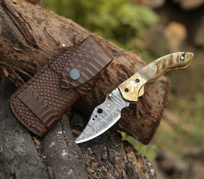 Myst Gentleman's Pocket Folder with Ram Horn Handle