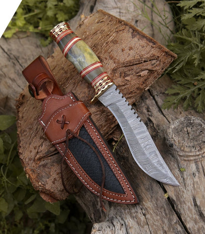 Mythic Kukri Knife with Bone & Brass Handle