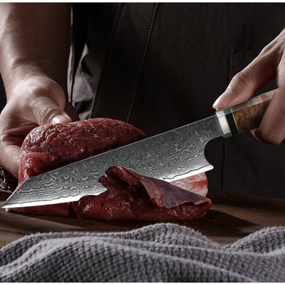 Nirvana VG10 Damascus Chef's Knife with Exotic Olive Wood Handle