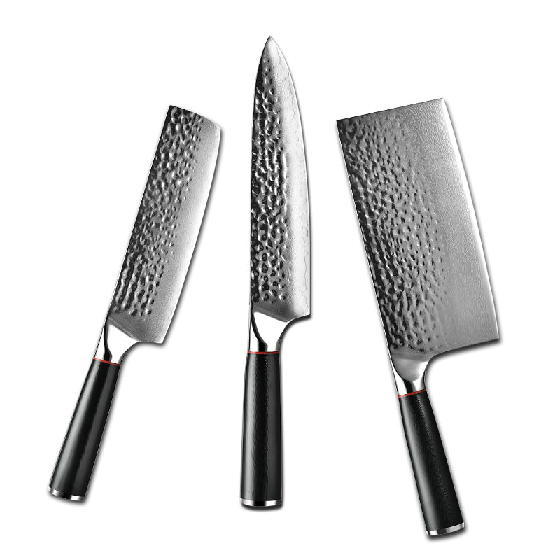 Noir Professional Chef Knife Set with G10 Handle