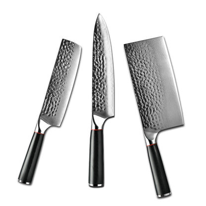 Noir Professional Chef Knife Set with G10 Handle